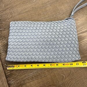 Woven Blue Clutch